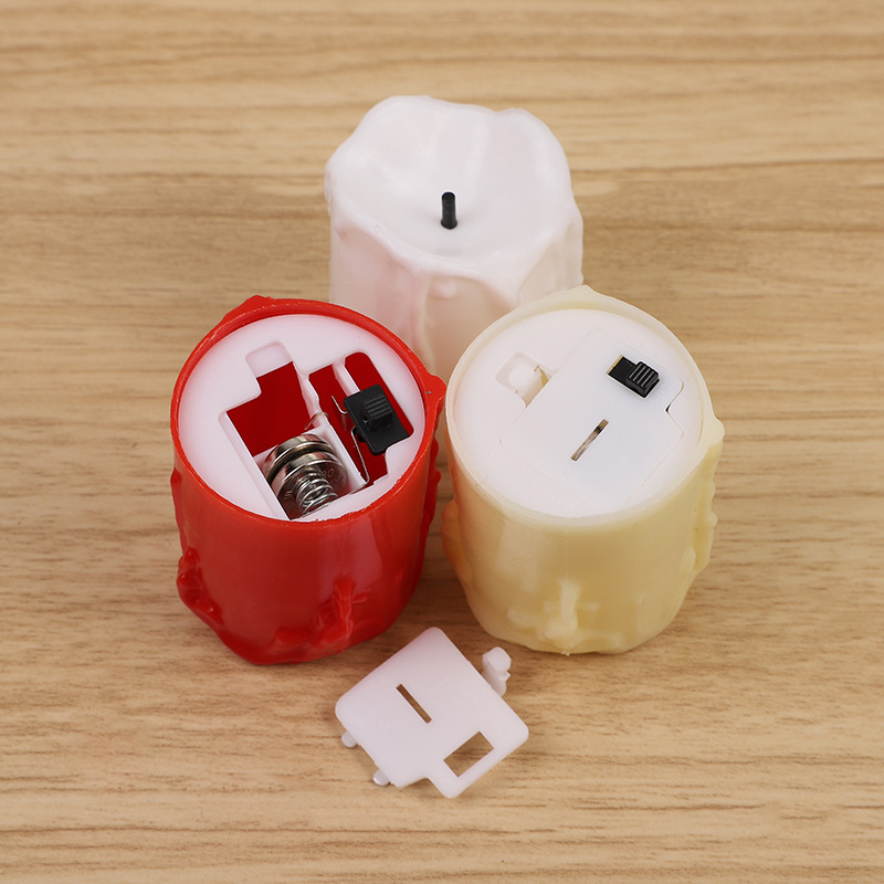 Creative birthday wedding Halloween Party party led simulation tear candle light black core electronic candle