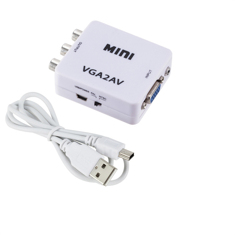 Computer VGA TO AV converter VGA TO AV adapter PC TO RCA old TV video AV conversion cable
