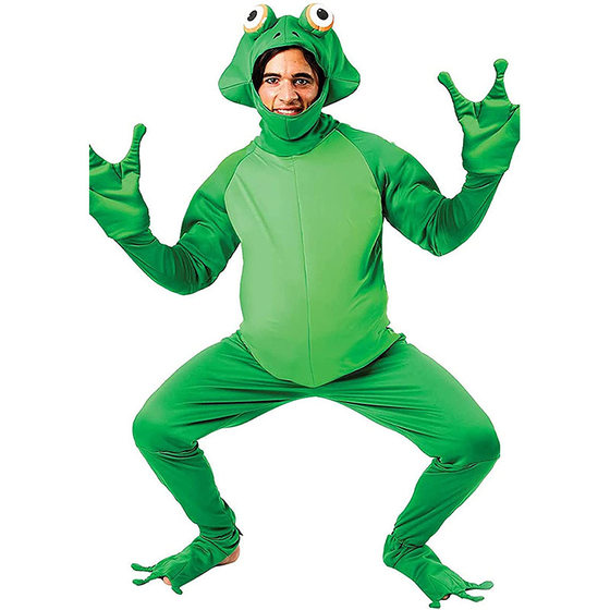 Halloween Cosplay Men Frog Prince Cosplay Novelty Siamese Adult Animal Party Set