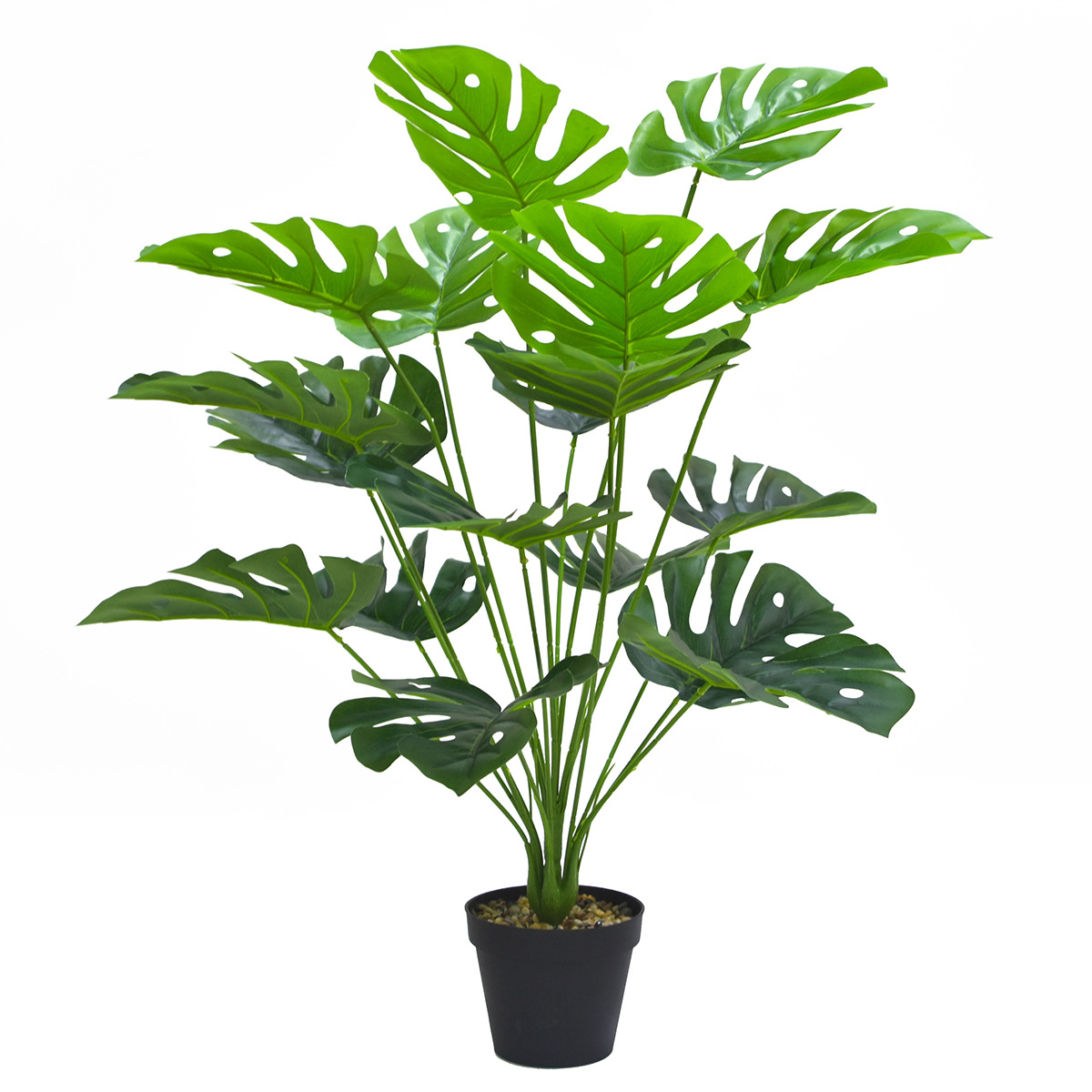 Artificial green plant Monstera 75CM large green leaf Nordic style green plant bonsai home decoration cross-border exclusive