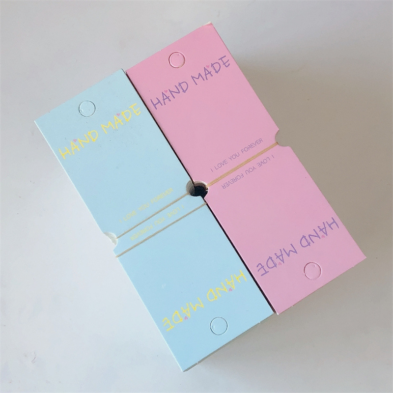 Color hademede Folding Card Paper ~ Kids Adult Sweet Hairpin Haircord Paper Card Headwear Card Hair Accessories Bag