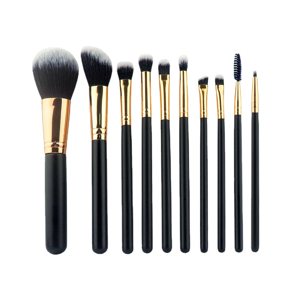 Amazon cross-border hot makeup brush set 10 full set of loose powder eye shadow brush beauty tools spot wholesale