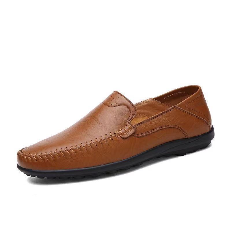 2023 Spring Men's Casual Leather Shoes New Fashion Men's Leather Shoes Slip-on Shoes Wholesale Trendy Men's Shoes