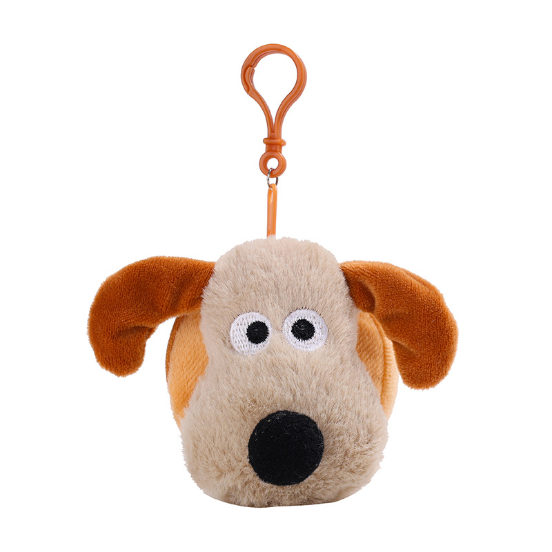 Fun plush three-dimensional cartoon cute coin purse couple doll soft cute creative mini storage bag plastic buckle