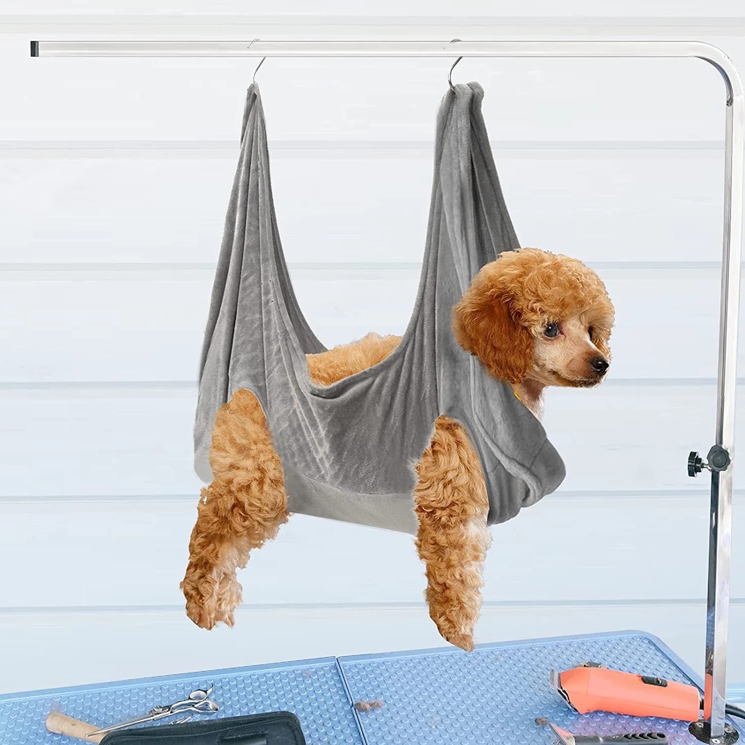 Dog Hammock Pet Products Bath Drying Towel Beauty Hammock with Hook Nail Trimmer