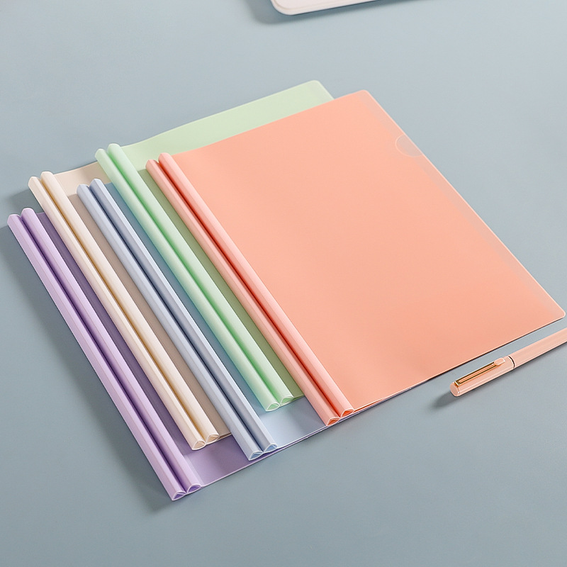 Factory Direct supply A4 pull rod folder transparent a4 pull rod clip set pull rod clip exam volume storage folder