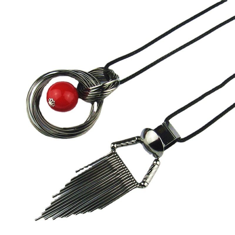 Korean style fashionable all-match tassel sweater chain trendy pendant accessories necklace women's long necklace pendant jewelry wholesale - ShopShipShake