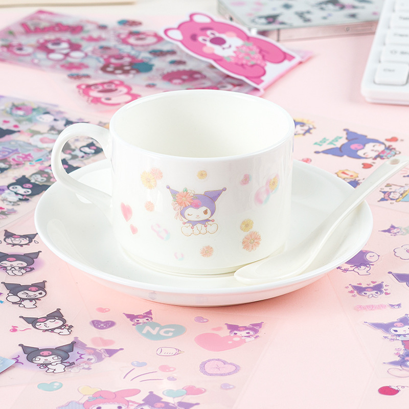 Cream Small series waterproof pvc stickers 10 pieces into sanliou cute cartoon decorative stickers children stationery