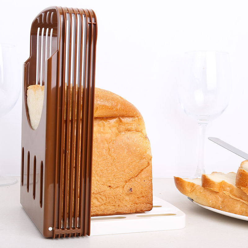 Toast bread slicer brown bread slicing rack toast household bread cutting sharpener baking tool
