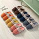 Stitching corduroy cloth label autumn and winter warm indoor and outdoor home men and women couples floor slippers cotton shoes warm