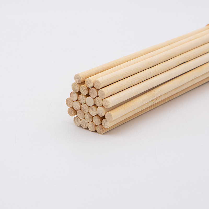 Origin supply diameter 6mm bamboo stick flat bamboo stick DIIY fan handle wig stick round material export quality