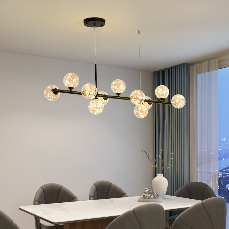 Creative coffee shop bar LED lights magic beans stars restaurant chandelier fashion creative home warm living room lights