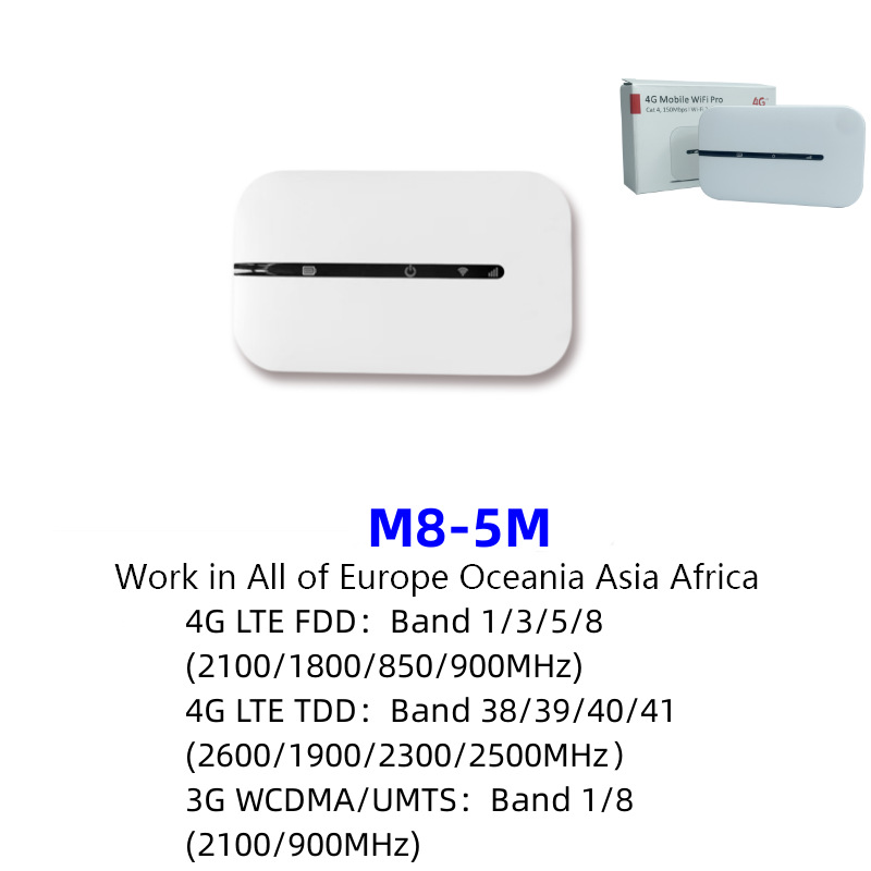 M8 4G隨身wifi車載MIFI便攜式可插sim卡router路由器2100毫安電池