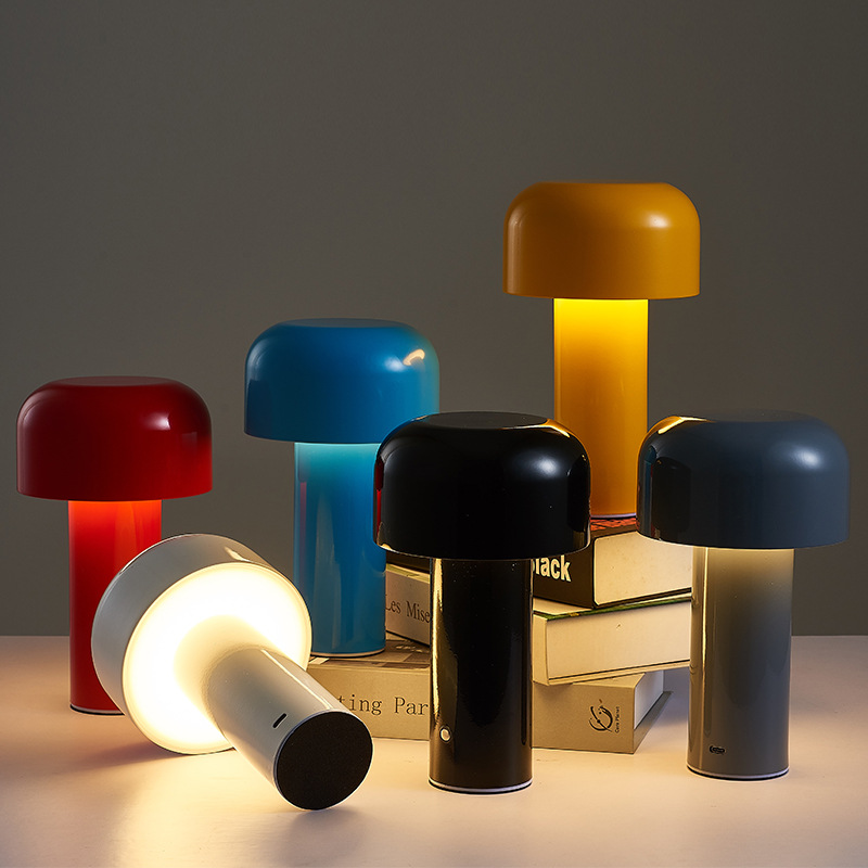 Creative Mushroom Table USB Charging Touch Decorative Table Lamp Bar Qingba Cafe Decorative Table Lamp Metal Night
