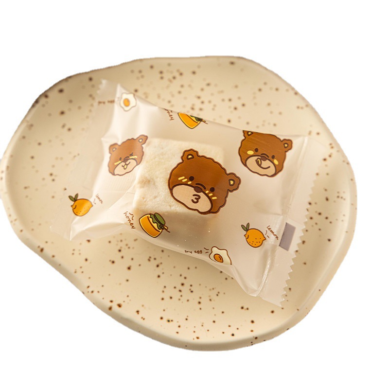 Transparent Snowflake Crisp Bag Baking Biscuit Candy Nougat Cookie Milk Date Machine Sealed Bag Independent Small Wrapping Paper
