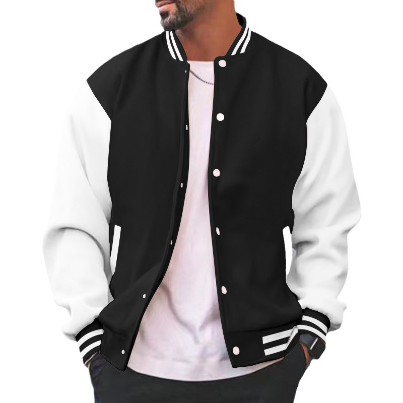 Cross-Border Men's autumn and winter baseball jacket trendy sweater casual versatile men's loose jacket youth cardigan