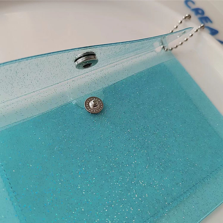 Creative Small Girl Transparent Card Holder ins Student Coin Purse Card Holder Keychain Meal Card Bus Bank Card Holder