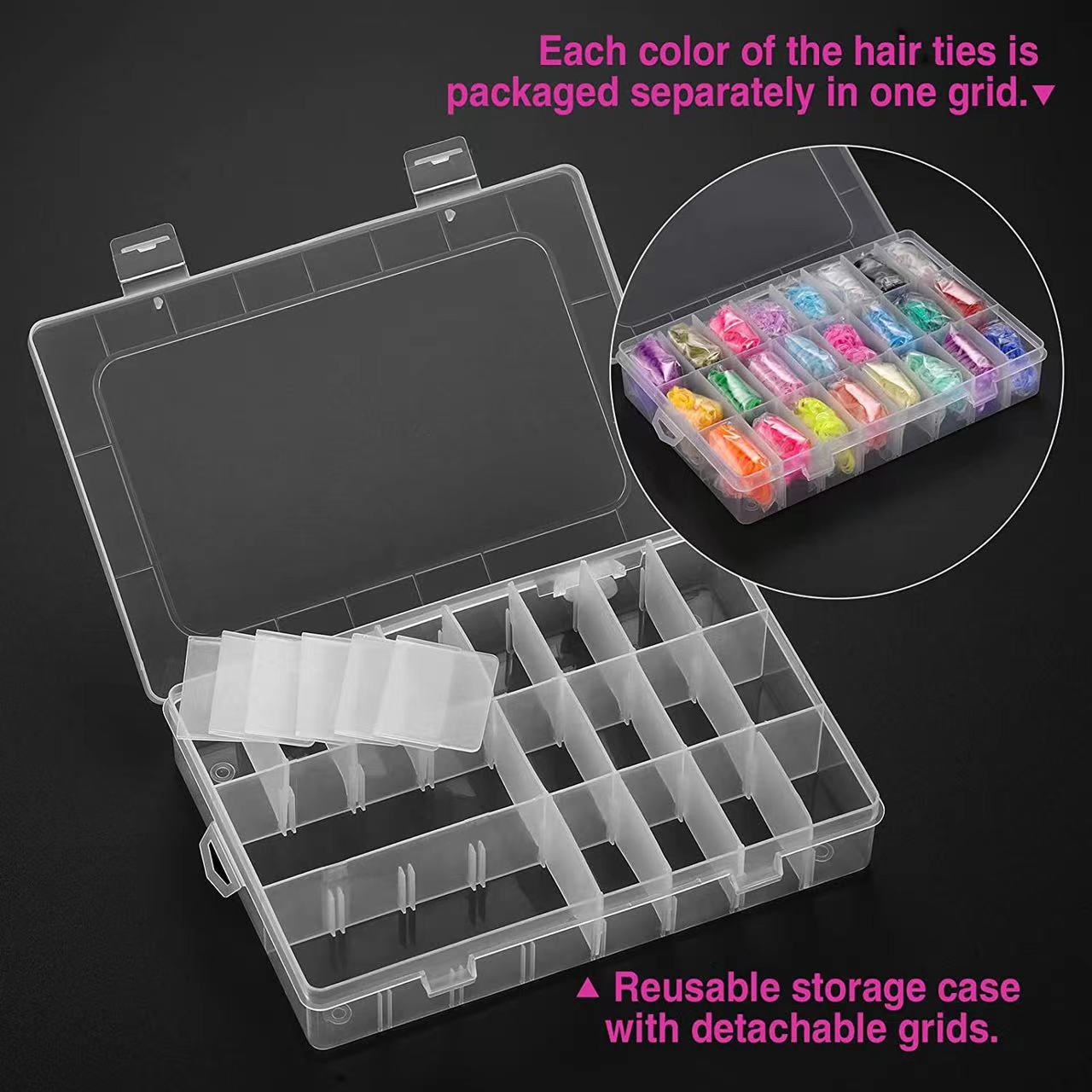Cross-Border best selling 24-pack candy-colored disposable hair tie small rubber band braided hair ring thickened hair ring