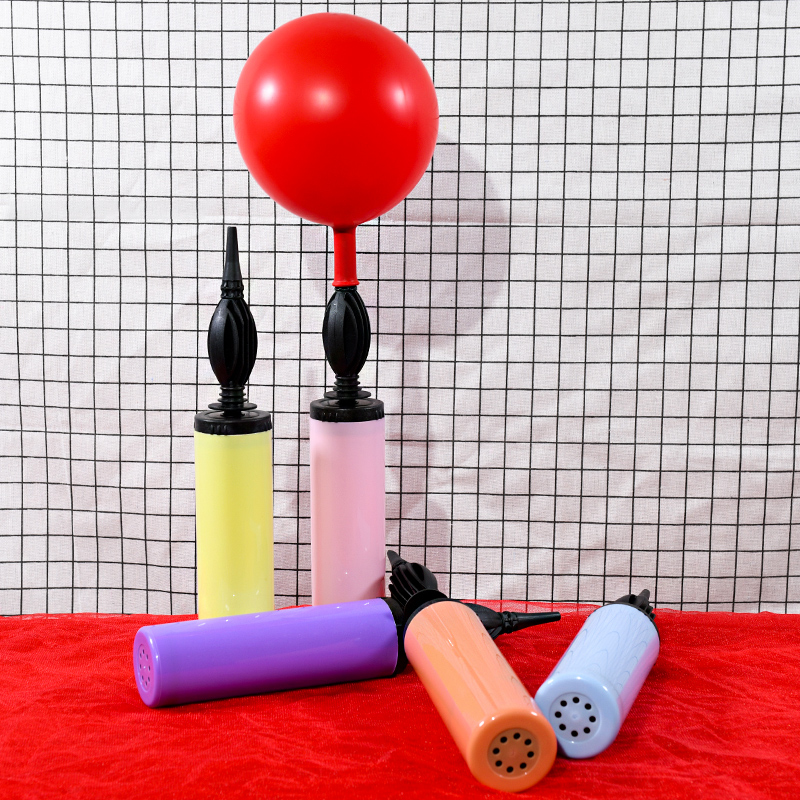 Factory direct balloon inflator manual inflator Macaron color metal color yoga ball blowing tool