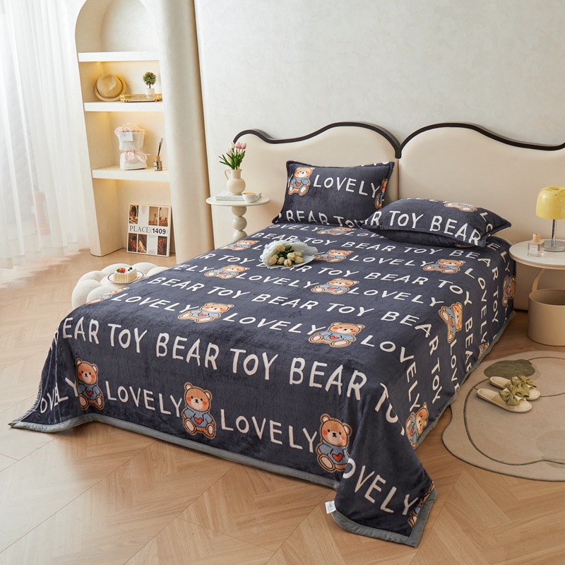 Flannel blanket thickened cloud mink blanket wholesale coral fleece quilt double-sided plus velvet winter thickened bed cover blanket