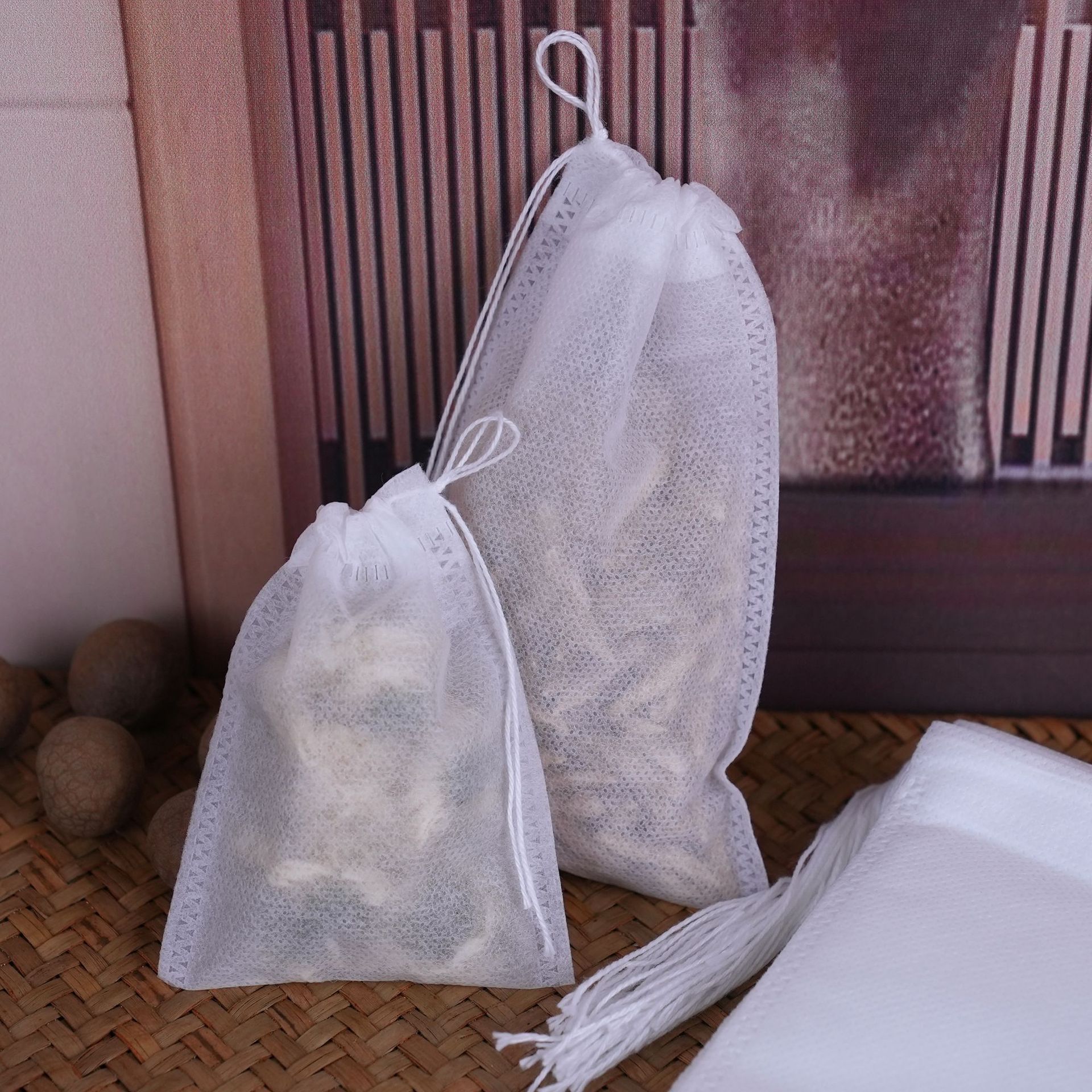 Cross-border wholesale disposable drawstring tea bag Chinese medicine decocting residue filter bag food grade non-woven tea bag