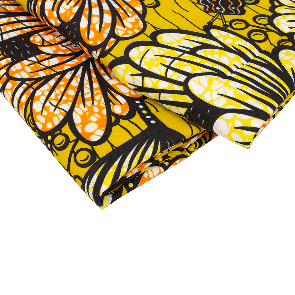 1 piece on behalf of African ethnic batik printing fabric double-sided penetration printing polyester African batik cloth FP6475