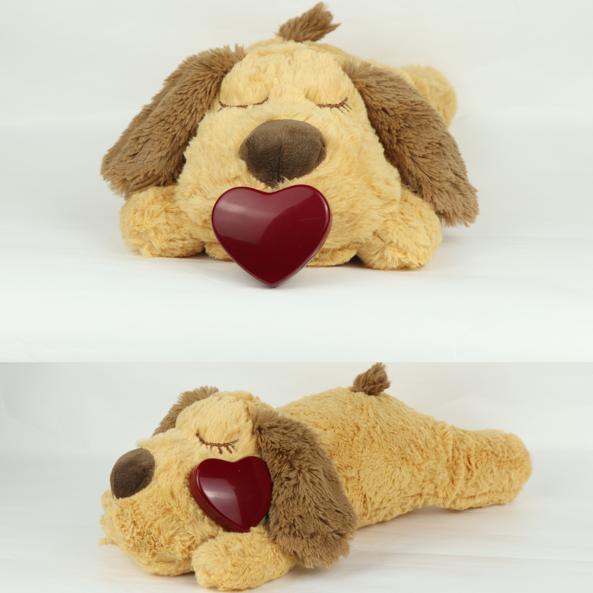 Pet Pacifying Toy Plush Dog Interactive Heartbeat Pet Toy Anxiety Companion Sleep Toy Cat Dog Toy