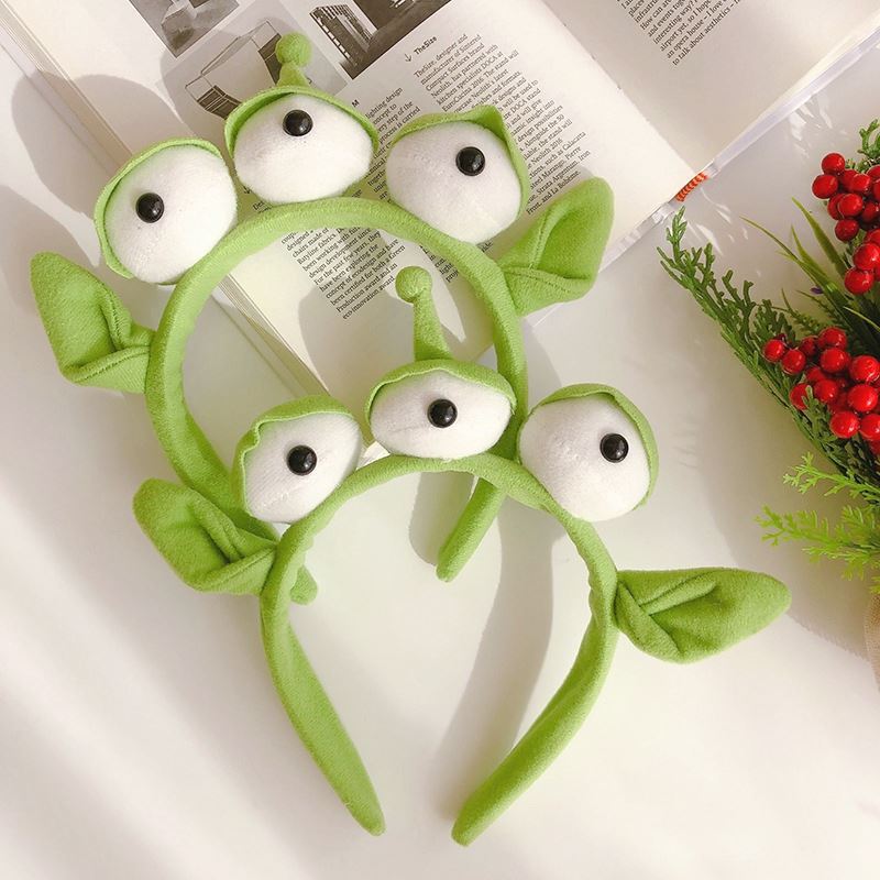 Japanese and Korean Animation Peripheral Cartoon Headband Three-eyed Headband New Style Cute Funny Headband Plush Cute Headwear for Women