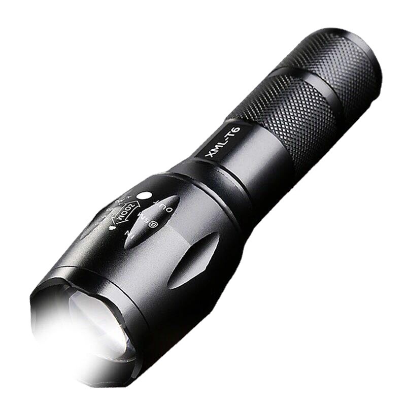 T6 strong light flashlight zoom high beam LED lamp outdoor home camping adventure aluminum alloy small flashlight student portable