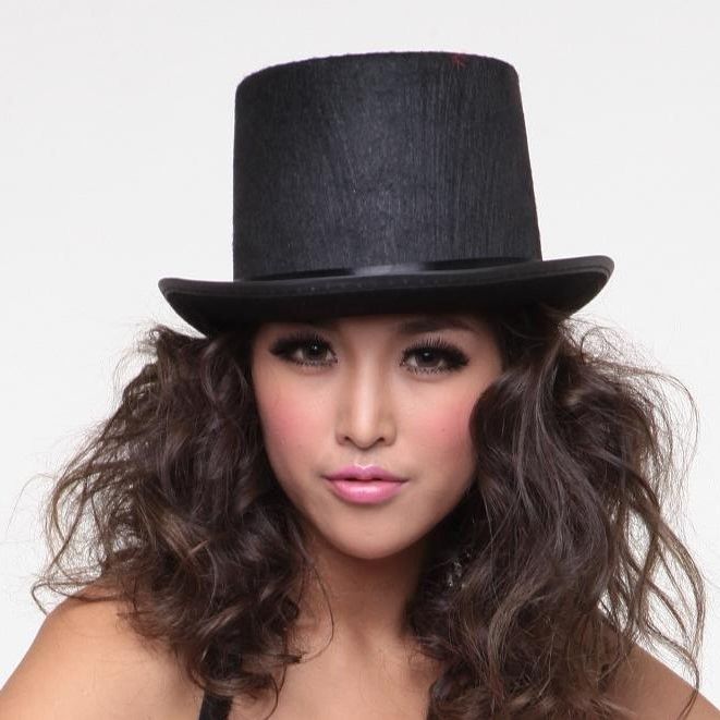 Black high hat 13cm Jazz hat Lincoln hat magician Gentleman hat non-woven fabric integrated molding dress up cos