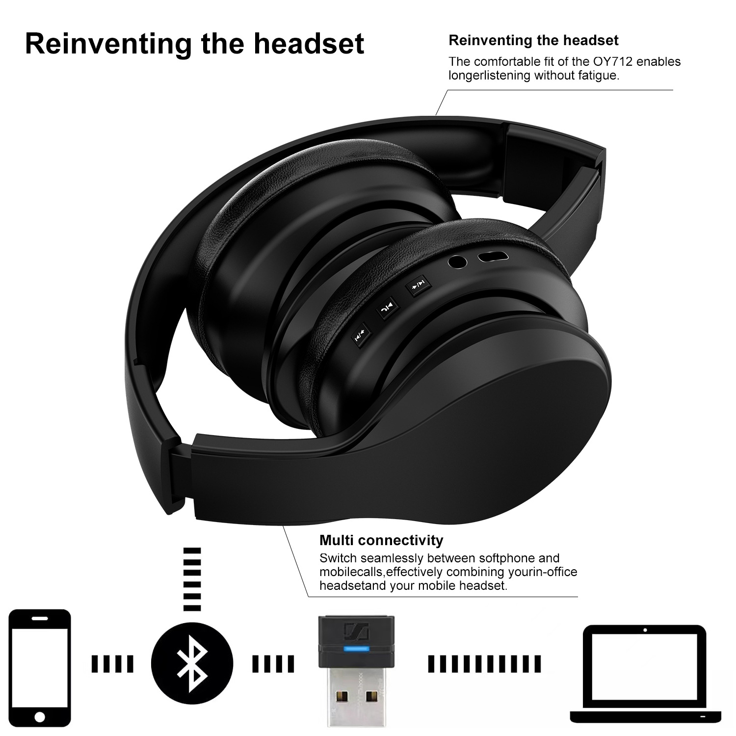 Bluetooth Headset type-c Fast Charging Wireless Headset Headset Subwoofer Game Gift Foreign Trade Cross-border Private Model BT