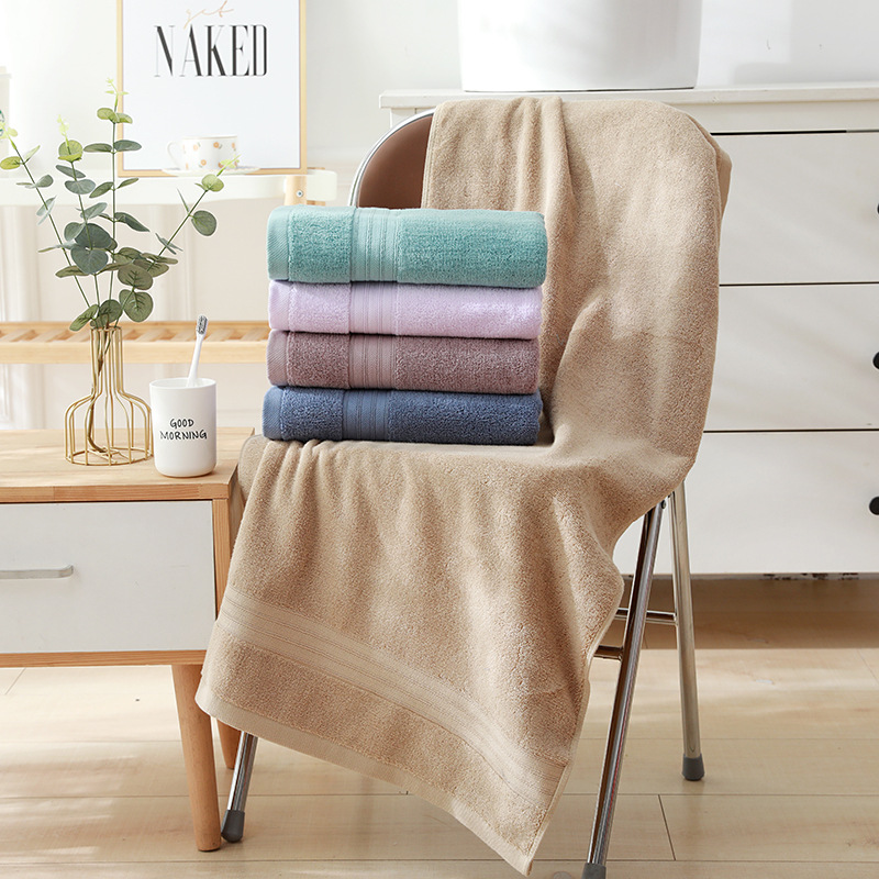 Combed long staple cotton small bath towel 50*100cm cotton children's strapless thick soft absorbent embroidery logo wholesale