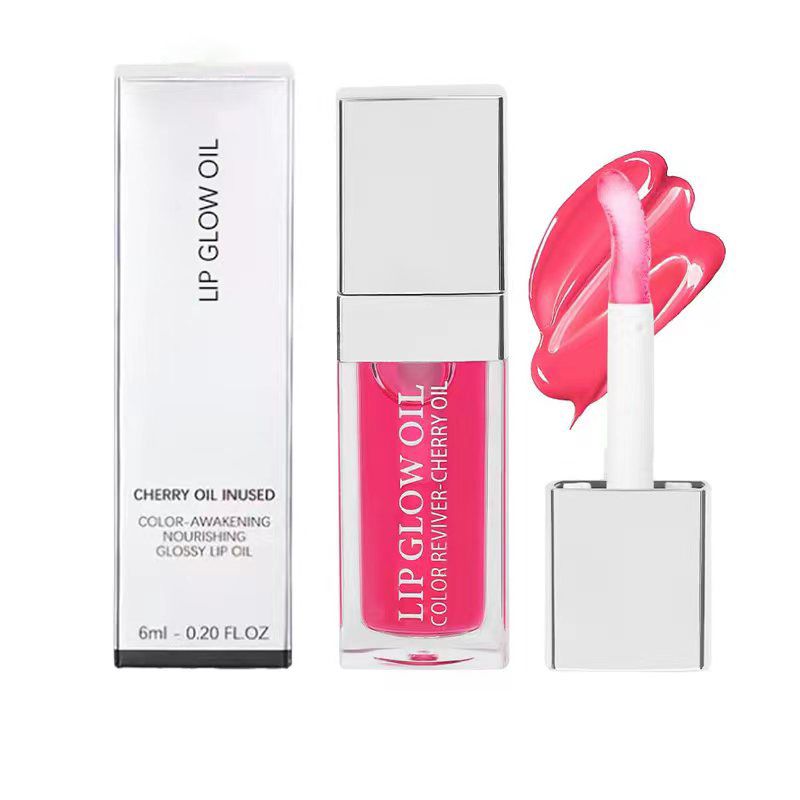 Cross-border spot lip oil lip lip balm moisturizing lip glaze transparent doodle lip gloss glass lip