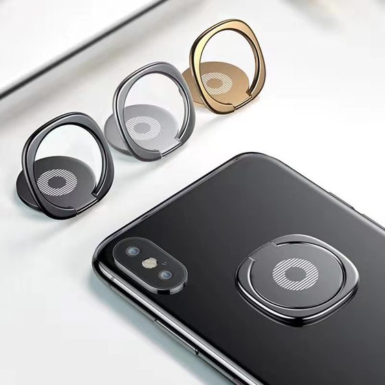 Metal mobile phone ring bracket DIY creative ring buckle 360 Back sticker lazy bracket gift logo