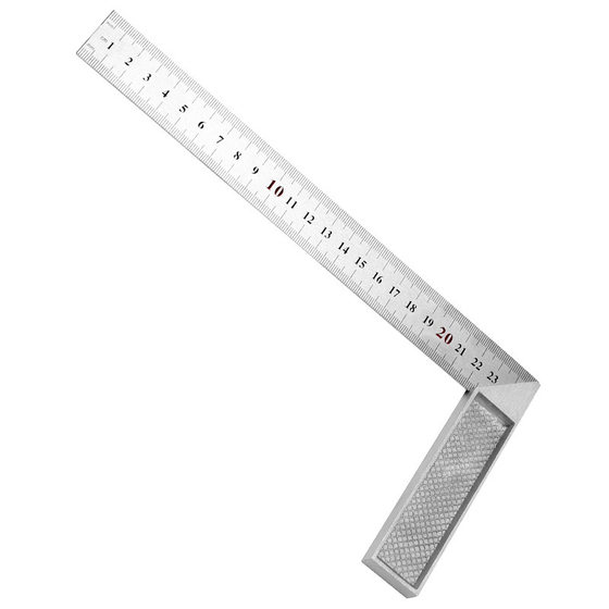 Woodworking straight angle ruler turn angle ruler L-shaped ruler 90 degree curved ruler large extended ruler stainless steel thickened angle ruler
