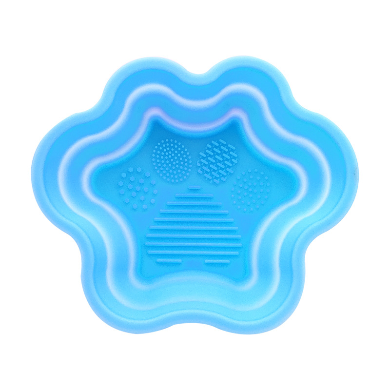 Silicone folding washing brush bowl cat claw cleaning bowl makeup brush washing brush pad beauty tool washing machine mask cleaning Bowl