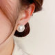 S925 Silver Needle Atmospheric Fashion Flat Pearl Earrings 2023 New Ins Style Niche Design High-grade Earrings
