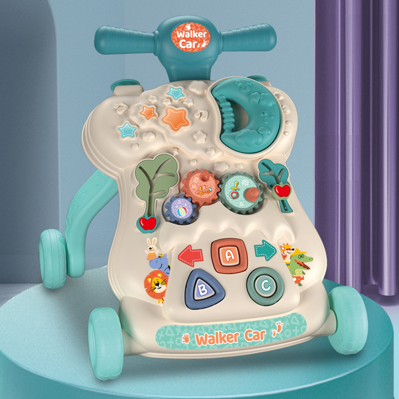 Baby early education toy Walker anti-o-leg baby walker 0-18 months with music adjustable speed cart