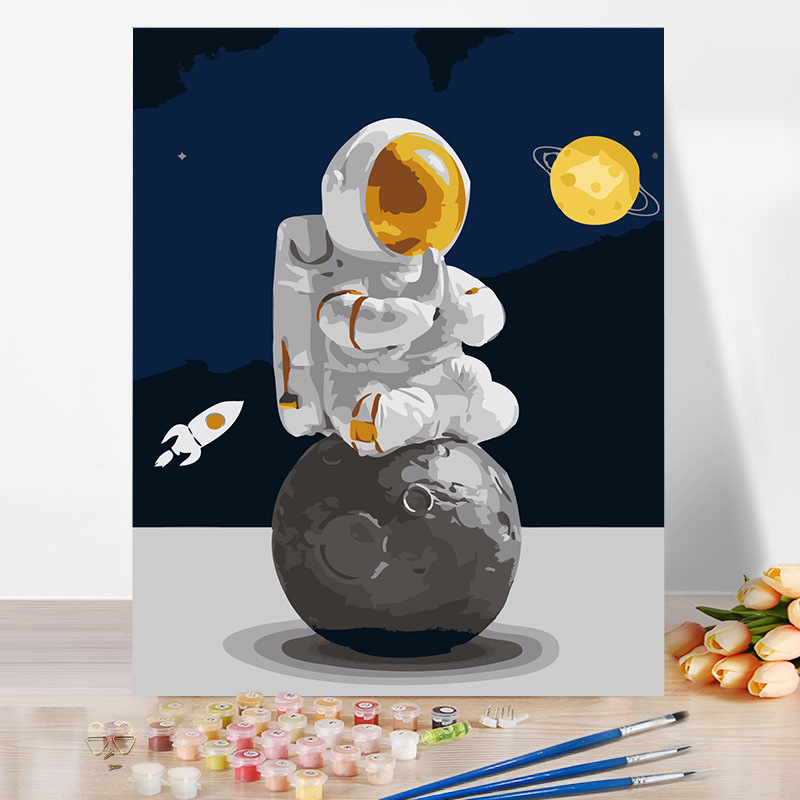 Digital Oil Painting diy filling hand-painted cartoon character landscape oil painting cross-border foreign trade wholesale color filling decorative painting