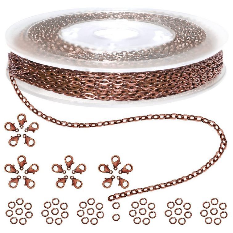 Cross-border color stainless steel chain suit metal cross chain O-chain clothing luggage chain DIY jewelry accessories