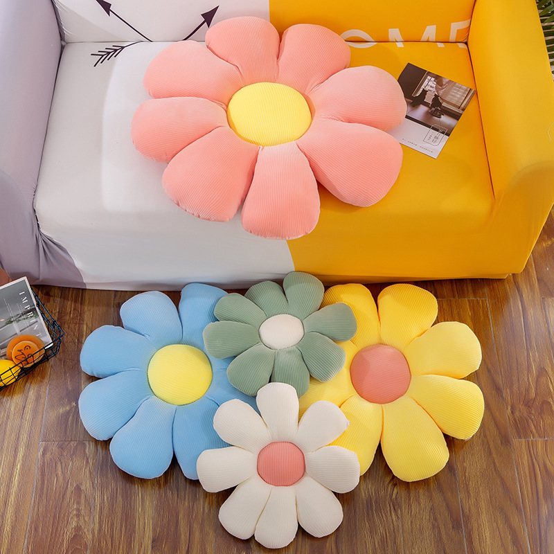 Daisy Flower Cushion Office Computer Chair Cushion Sunflower Tatami Cushion Petal Pillow Wholesale