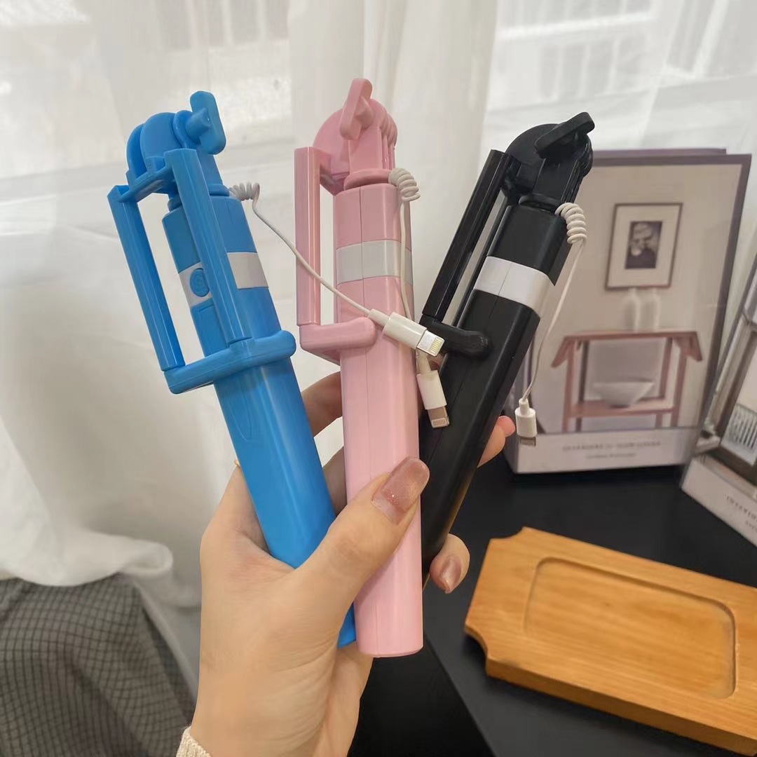 Factory New Private Model Mini Mobile Phone Wire-controlled Selfie Suitable for Android Apple Huawei type-c Selfie Stick
