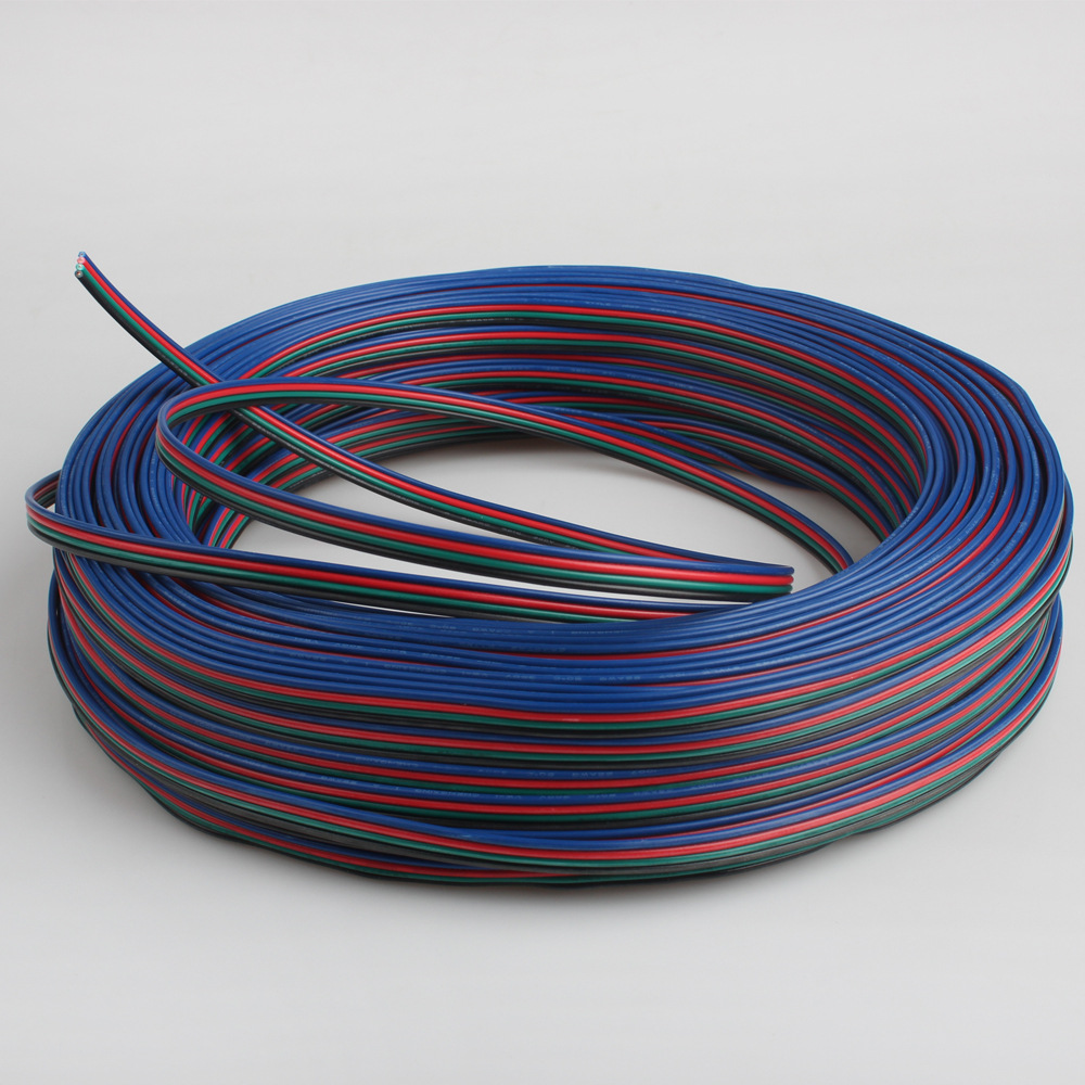 U.S. Standard 22 Line 24awg Red and Black Wire 0.3 Square 2pin 3 and 4 Extension Line Pure Copper Wire