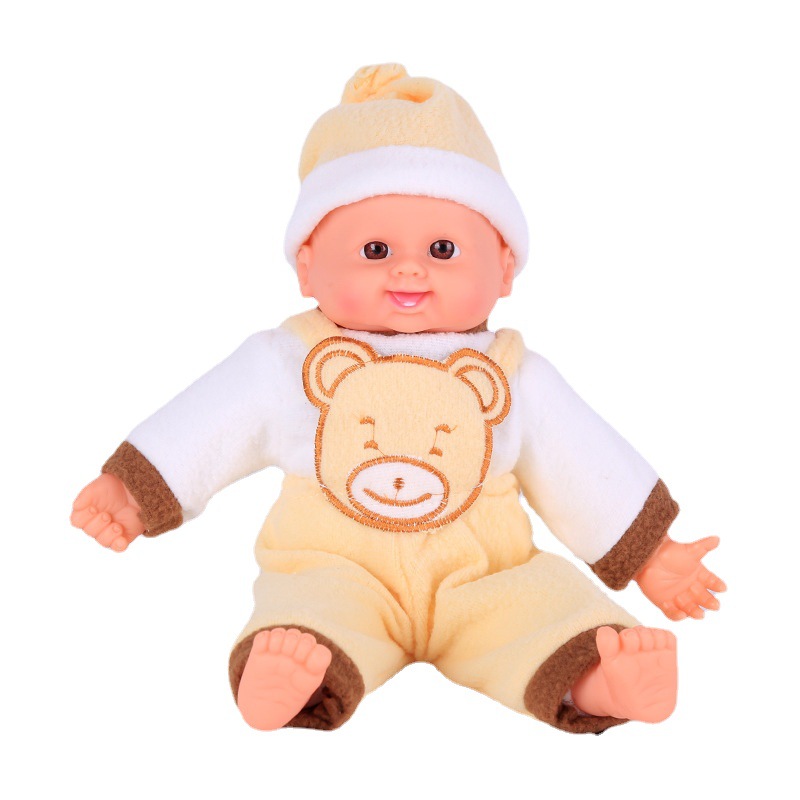 Vinyl Small Smiley Face Simulation Doll Housekeeping Training Simulation Baby Educational Children Hot Sale