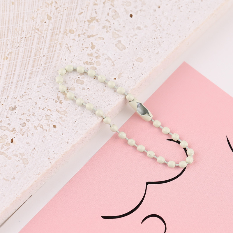 Multi-Color bead chain DIY jewelry accessories paint iron bead chain metal paint bead chain luggage hanging buckle tag chain