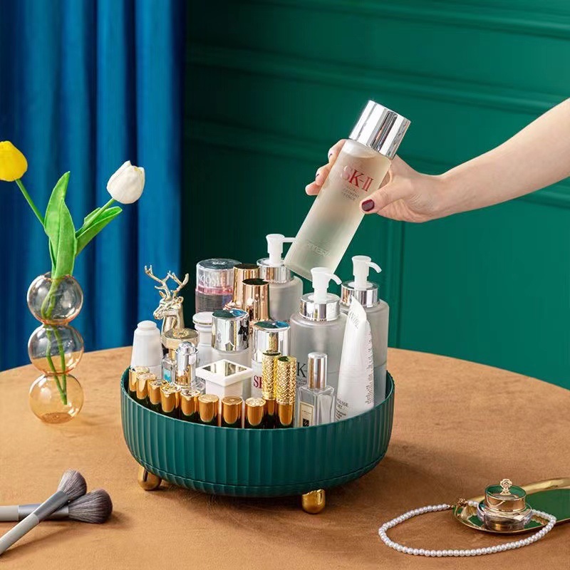 Multifunctional Storage turntable rotatable cosmetic storage tray kitchen seasoning bottle storage tray desktop fruit turntable