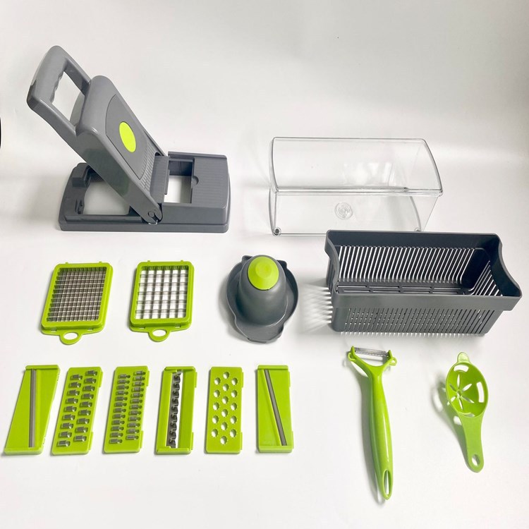 Home Use Multi-functional Vegetable Cutter 15-piece Set Potato Cucumber Shredder Grater Chopper Kitchen Tools