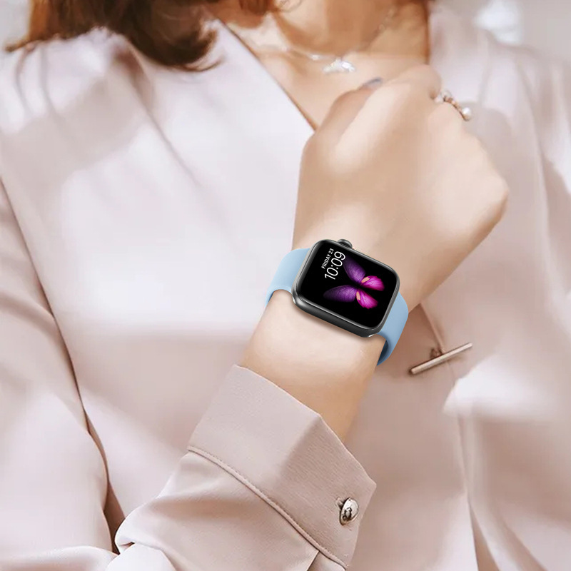 シリコンストラップ時計バタフライバックル 1-9 シリーズスポーツ時計バンド Iwatch リストバンドデジタルコンピュータスマートアクセサリー|undefined