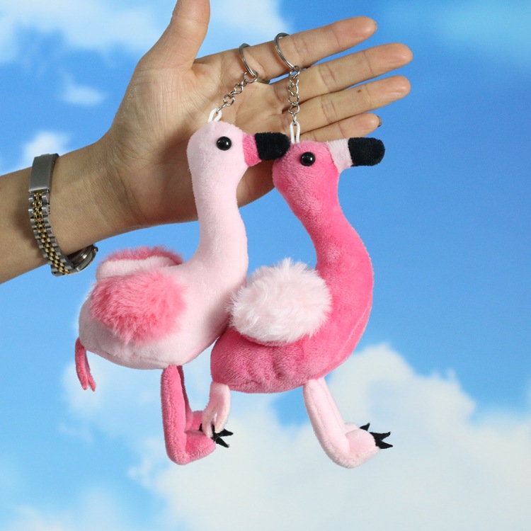 Cute Cute Flamingo Plush Toy Pendant Cartoon Doll Girl's Heart Doll Doll Bag Bag Hanging Ornaments