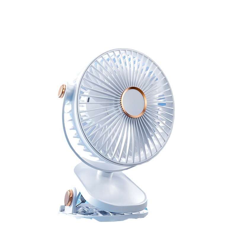 2025 new 6 inch clip fan usb rechargeable desktop portable large wind mute office desktop small fan